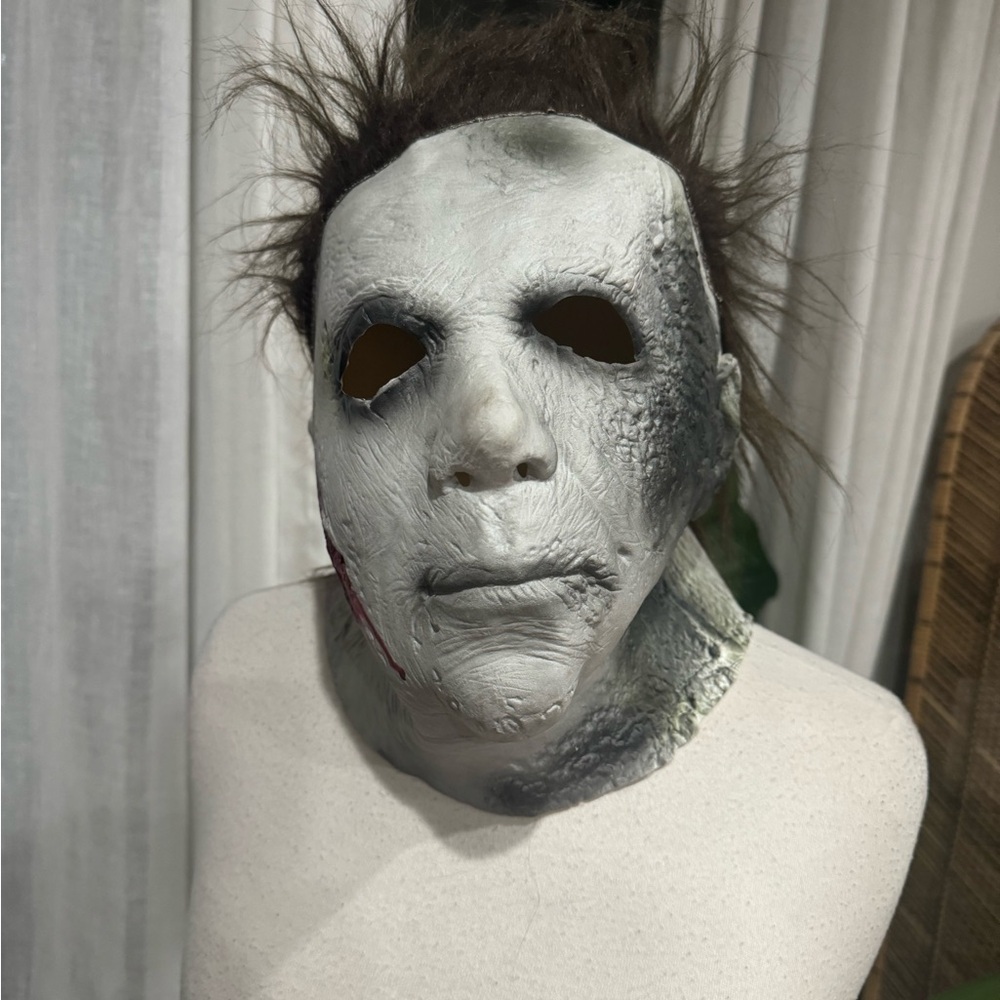 Michael Myers Halloween Horror Mask Adult Full Head Latex Costume Brown Hair